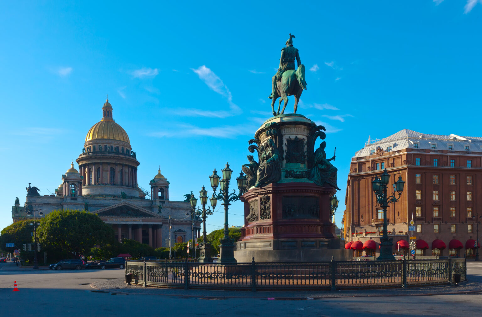 monument to nicholas i in saint petersburg, russia